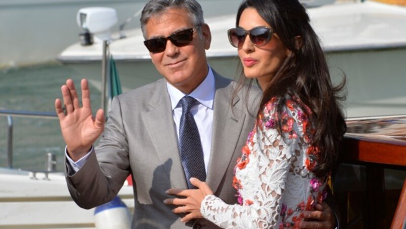 2014 sagten George Clooney und seine Amal in Venendig Ja. (Bild: AFP/ANDREAS SOLARO)