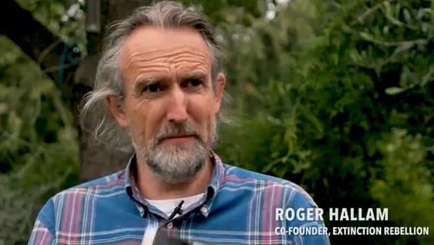 Roger Hallam, Mitbegründer von „Extinction Rebellion“ (Bild: YouTube.com)