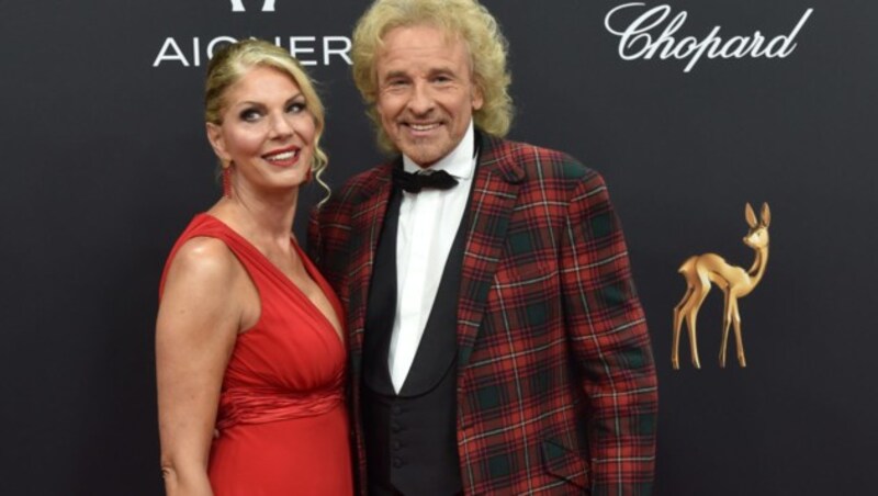 Thomas Gottschalk und Karina Mroß (Bild: AFP )