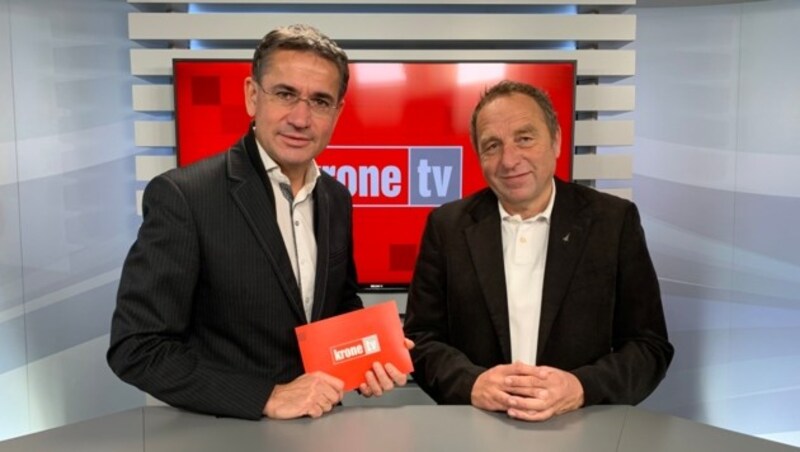 Gerhard Koller im Talk mit Kurt Hofmann (Bild: krone.tv)