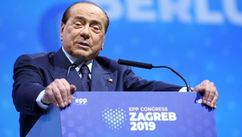 Silvio Berlusconi in Zagreb (Bild: AFP)