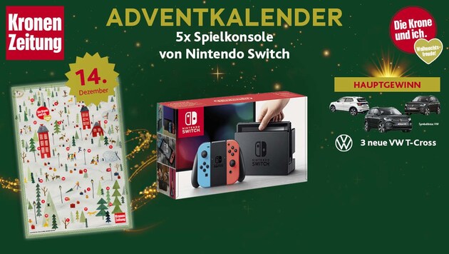 (Bild: Kronen Zeitung, Nintendo, VW)