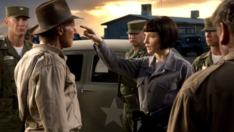 Cate Blanchett und Harrison Ford in „Indiana Jones“ (Bild: mptv / picturedesk.com)