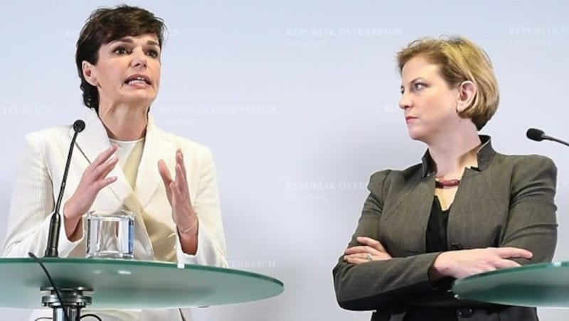 Pamela Rendi-Wagner und Beate Meinl-Reisiniger (Bild: APA/HELMUT FOHRINGER)