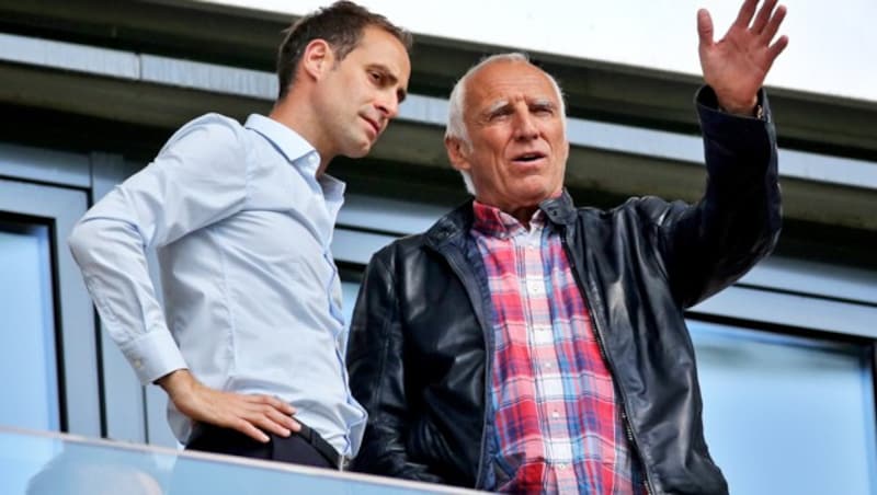 Oliver Mintzlaff (li.) und Didi Mateschitz (Bild: APA/dpa-Zentralbild/Jan Woitas)