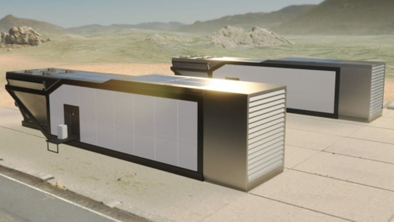 Der Wassergenerator Phantor entzieht der Luft mit Strom aus erneuerbaren Quellen die Feuchtigkeit. 10.000 Liter am Tag sollen es sein. (Bild: wkreisel.com)