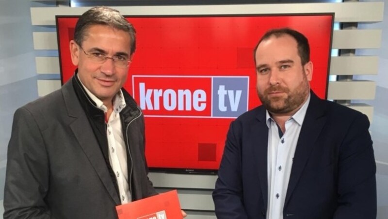 Gerhard Koller im Talk mit Christoph Haselmayer (Bild: krone.tv)