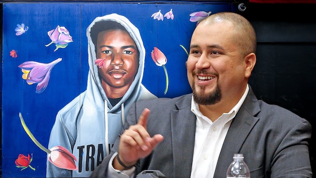 Der schwarze Teenager Trayvon Martin wurde erschossen, der Todesschütze George Zimmerman verklagt nun dessen Familie. (Bild: APA/AFP/GETTY IMAGES/Ben Gabbe, AP, krone.at-Grafik)
