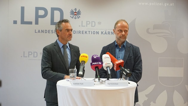 Gottlieb Türk und Karl Schnitzer informierten zu den Ermittlungen. (Bild: Elisabeth Nachbar)