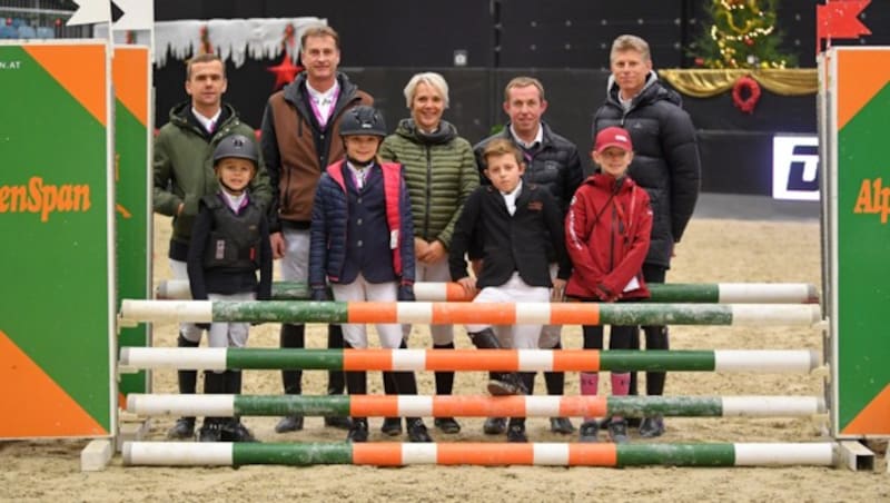 Wilm Vermeir, Julia und Marc Houtzager, Gerco Schröder (v. li.) haben ihre Kinder ebenfalls an Bord. (Bild: Foto.dill@t-online.de)