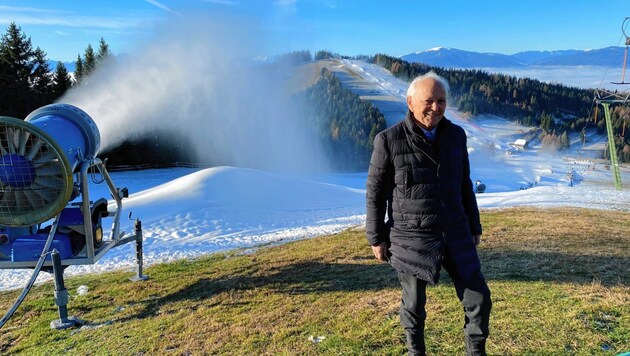 Johann Scheiber in „seinem“ Skigebiet. (Bild: Steiner Clara Milena)