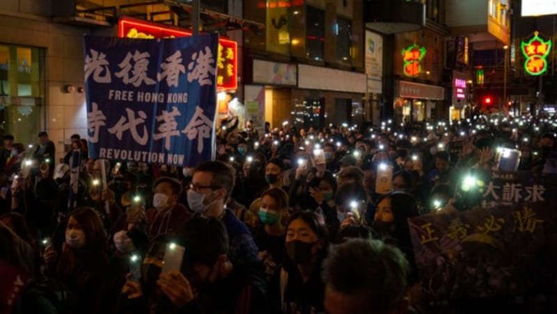 Seit sechs Monaten gibt es in Hongkong Proteste. Ein Ende ist nicht abzusehen. (Bild: AFP )