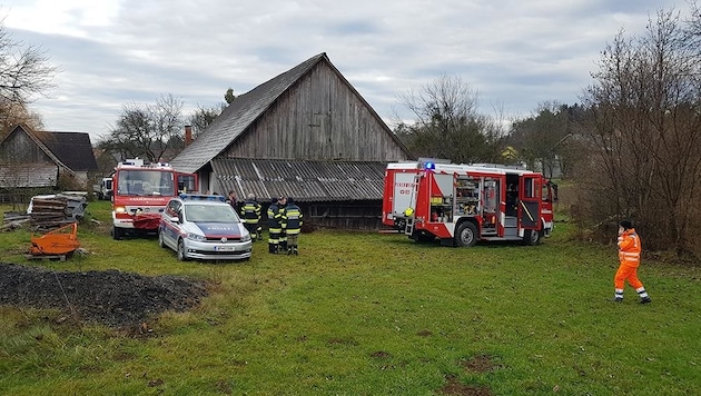 Der Unglücksort in Hengsberg (Bild: FF Hengsberg)