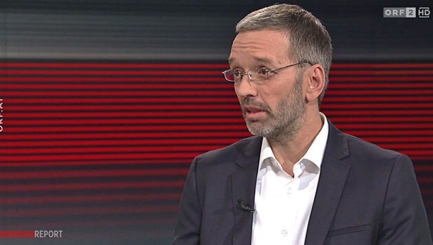 FPÖ-Klubobmann Herbert Kickl im ORF-„Report“ (Bild: Screenshot/ORF)