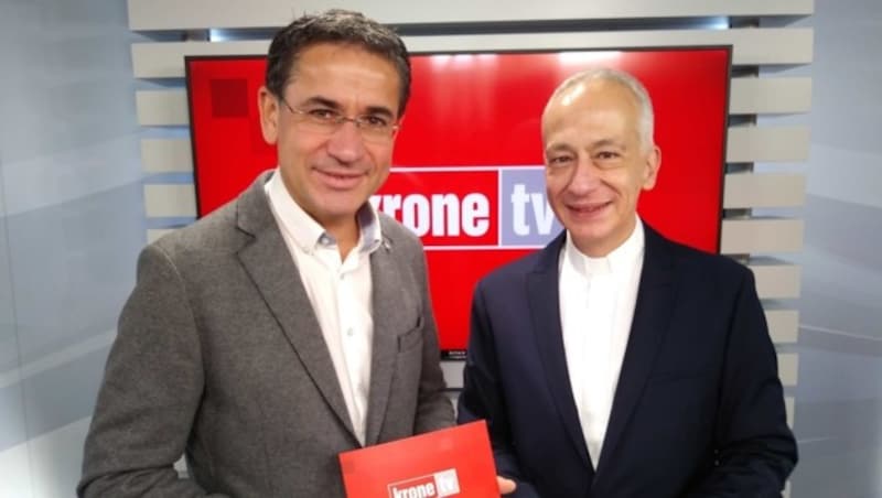 Gerhard Koller im Talk mit Michael Landau (Bild: krone.tv)