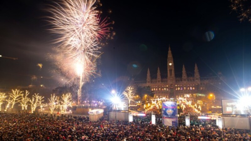 Silvesterfeuerwerk in Wien (Bild: APA/Georg Hochmuth)