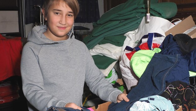 Justin (12) hilft Obdachlosen. (Bild: Gabriele Moser)