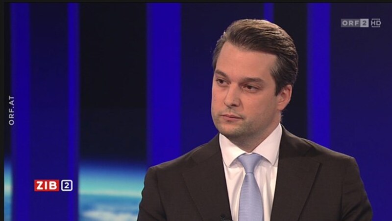 Dominik Nepp (FPÖ) in der „ZiB 2“ (Bild: ORF)