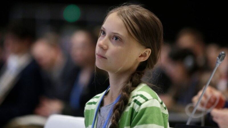 Klima-Aktivistin Greta Thunberg beim Gipfel in Madrid (Bild: AP)