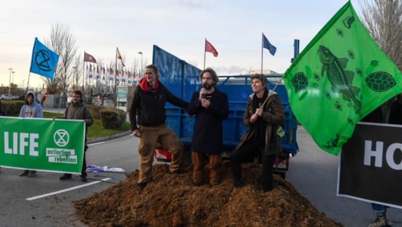 Aktivisten der Gruppe Extinction Rebellion (Bild: AFP)