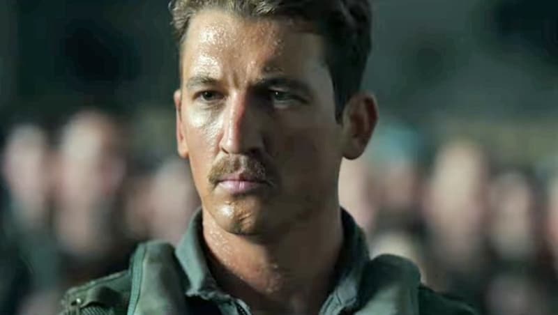 Miles Teller als „Rooster“, der Sohn von Mavericks verstorbenem Co-Piloten und Freund „Goose“ (Bild: Constantin Film)