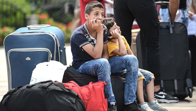 Syrische Flüchtlinge in Istanbul (Bild: AFP)