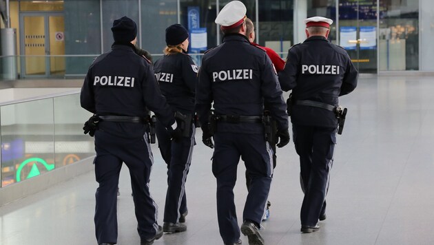 Ein Großaufgebot an Polizeikräften rückte zur Durchsuchung des Linzer Hauptbahnhofs aus. (Bild: Pressefoto Scharinger © Daniel Scharinger)