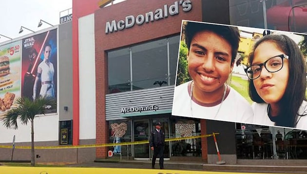 Ein Stromschlag löschte die Leben der beiden McDonald‘s-Mitarbeiter Alexandra Porras Inga und Gabriel Campos Zapata, 18 und 19 Jahre alt, aus. (Bild: Twitter.com/Peru_Noticias)