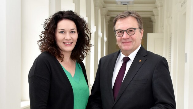 LHStv. Ingrid Felipe und LH Günther Platter. (Bild: Land Tirol/Sidon)