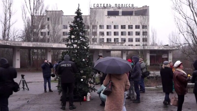 Zum ersten Mal kehrten frühere Bewohner nach Pripyat zurück. (Bild: ruptly.tv)