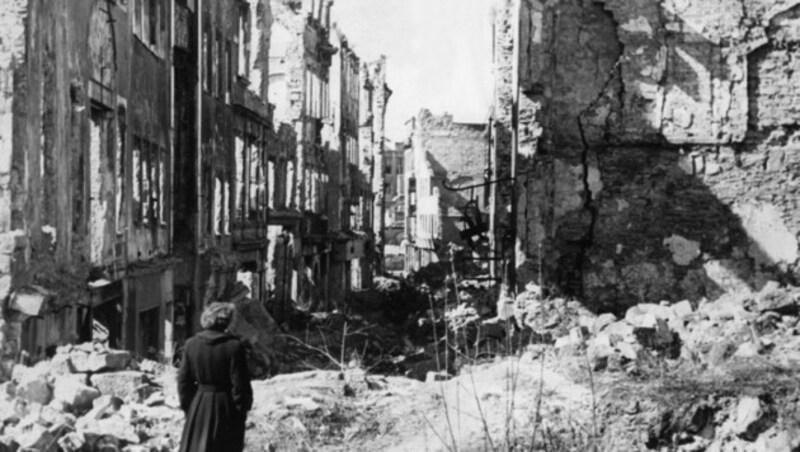 Das zerstörte Dresden nach dem Zweiten Weltkrieg (Bild: dpa)