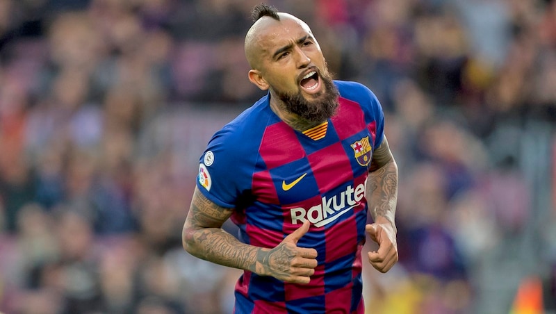 Arturo Vidal beim FC Barcelona (Bild: AP)