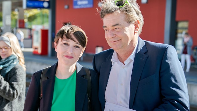 Sigrid Maurer und Werner Kogler (Bild: APA/GEORG HOCHMUTH)