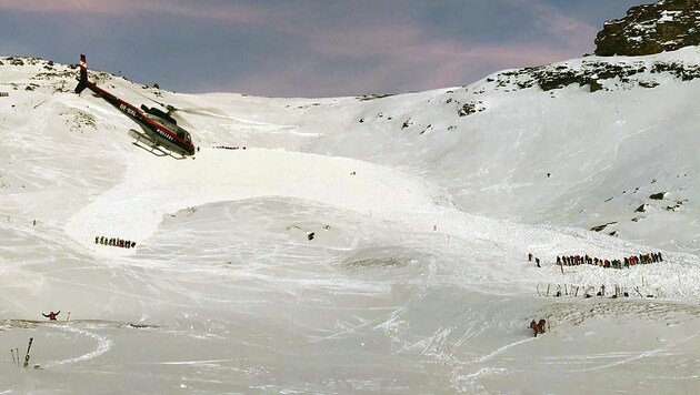 Die Lawine im Kärntner Skigebiet Heiligenblut-Großglockner verschüttete ein Kind teilweise. (Bild: APA/LPD KRNTEN)