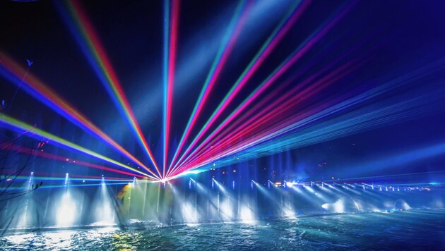 Auch mit Lasershows lassen sich spektakuläre, leise Effekte erzielen (Bild: Zeitungsfoto.at/Team)
