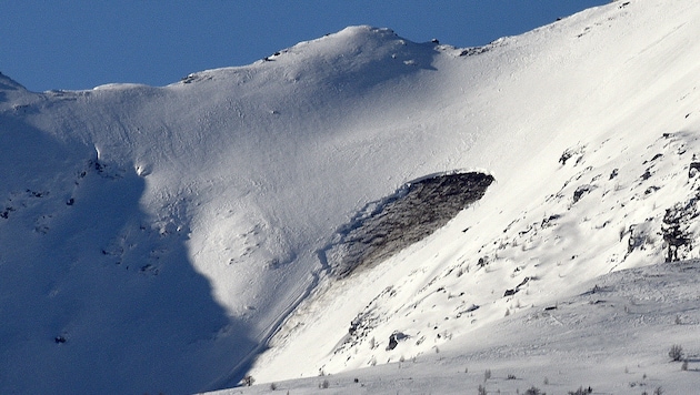 Hier, am Kareck in Muhr, löste sich ein Schneebrett (Bild: Roland Holitzky)