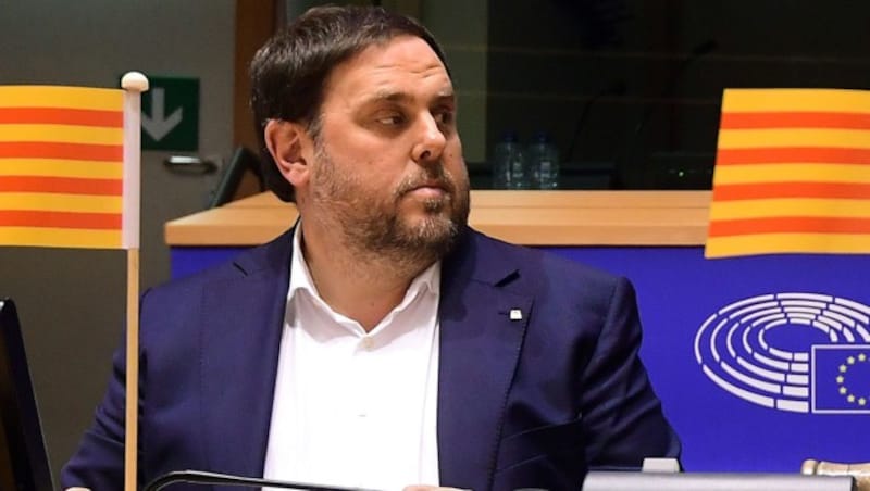 Der frühere Vizeregierungschef Oriol Junqueras wurde im Oktober des Vorjahres zu 13 Jahren Haft verurteilt. (Bild: APA/AFP/EMMANUEL DUNAND)