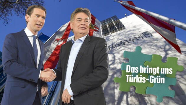 Im Salzburger Kongresshaus treffen die Grünen eine der wichtigsten Entscheidungen ihrer Parteigeschichte (Bild: Tschepp, APA)