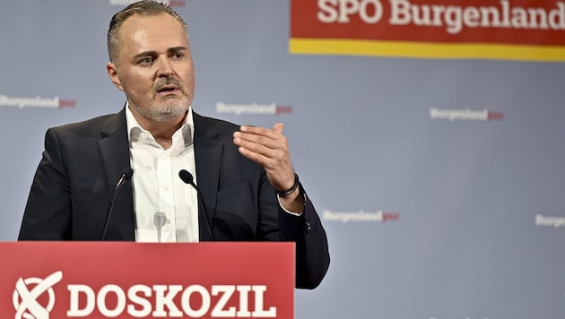 Landeshauptmann Hans Peter Doskozil beim Wahlkampfauftakt der SPÖ Burgenland (Bild: APA/Herbert Neubauer)