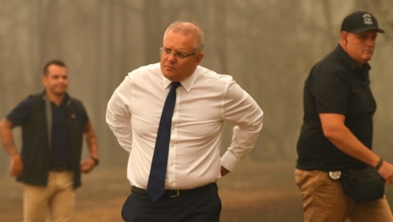 Premier Scott Morrison gerät wegen seines Umgangs mit der Krise ins Kreuzfeuer der Kritik. (Bild: APA/AFP/POOL/James ROSS)