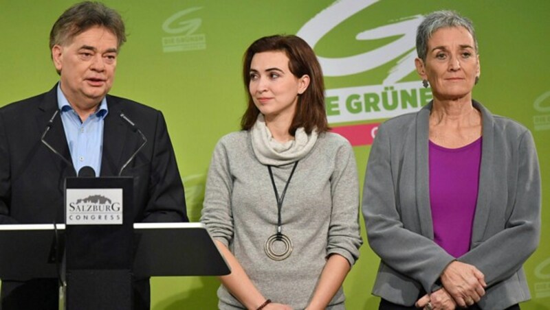 Alma Zadic (Mitte) sorgt bereits vor ihrer Angelobung als grüne Justizministerin für viel Wirbel. Wegen der Hasspostings und „Falschbehauptungen“ der FPÖ wollen sich die Grünen nun juristisch zur Wehr setzen. (Bild: APA/Barbara Gindl)