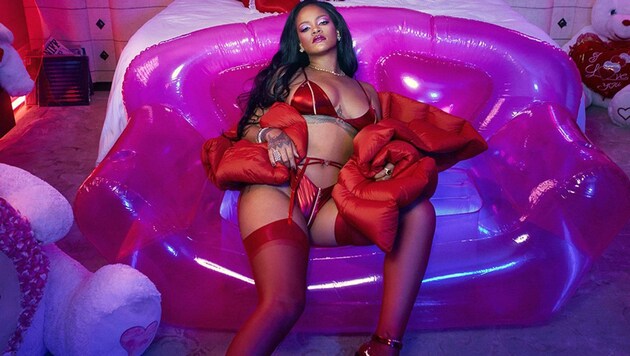 Rihanna hat zum Jahresbeginn ihre neue Valentinstags-Kollektion von Savage X Fenty auf den Markt gebracht. (Bild: www.PPS.at)
