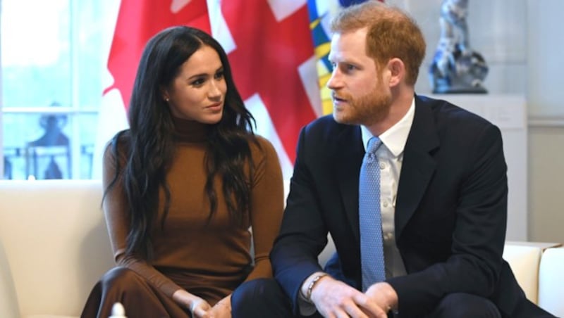 Herzogin Meghan und Prinz Harry im Canada House in London (Bild: AFP)