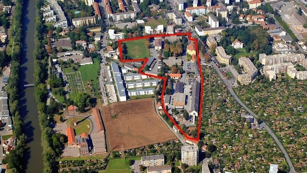 Am Areal der Kirchner Kaserne werden bis zu 550 Wohnungen entstehen. (Bild: BMLV)