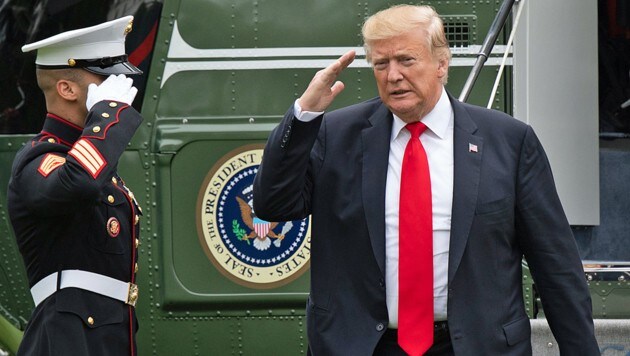 US-Präsident Donald Trump hat im Wahljahr neben einem Amtsenthebungsverfahren auch mit dem gefährlichen Iran-Konflikt zu kämpfen. (Bild: APA/AFP/SAUL LOEB)