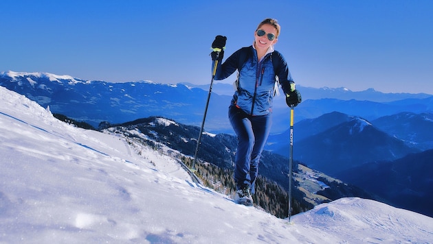 Julia Schaar gefällt das Wandern in der warmen Wintersonne. (Bild: Wallner Hannes)