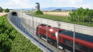 Beim Flughafen Graz soll die Bahn in die Tiefe eintauchen