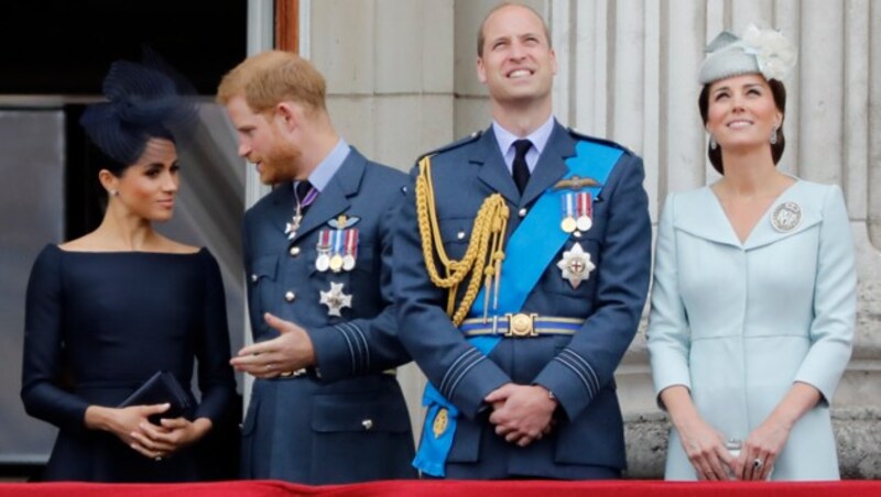 Zwischen Meghan, Harry, William und Kate soll es schon länger kriseln. (Bild: AFP)