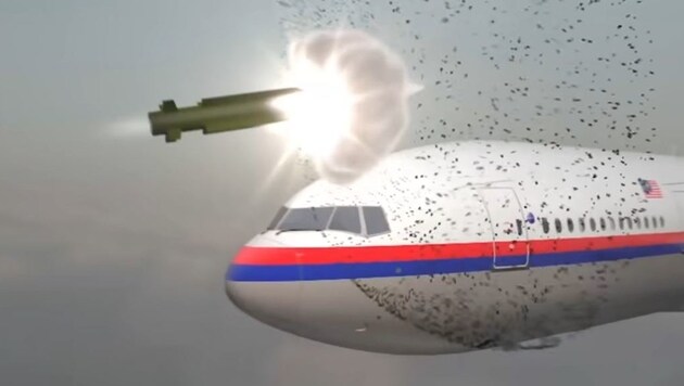 Die Boeing der Malaysia Airlines wurde im Juli 2014 über umkämpftem Gebiet mit einer russischen Buk-Luftabwehrrakete abgeschossen. (Bild: Dutch Safety Board)