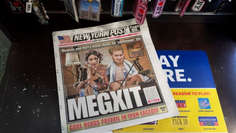 Auch in den USA titeln die Zeitungen mit dem „Megxit“. (Bild: AP)